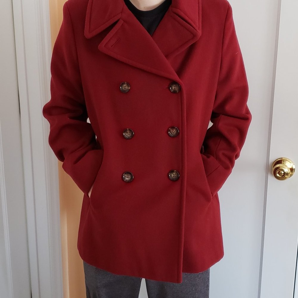 Calvin Klein Women's Size 12 burgundy peacoat